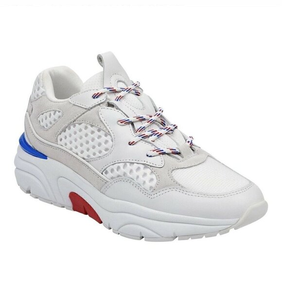 Marc Fisher LTD Nella White Leather Sneaker Shoes 10